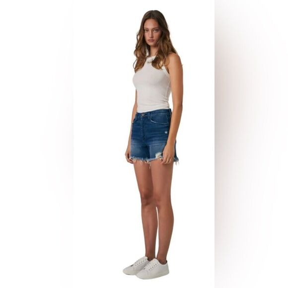 Edyson DELON  Denim high-rise Distressed Shorts; Size 27 NWT! 2 pairs to sell! - Picture 4 of 10